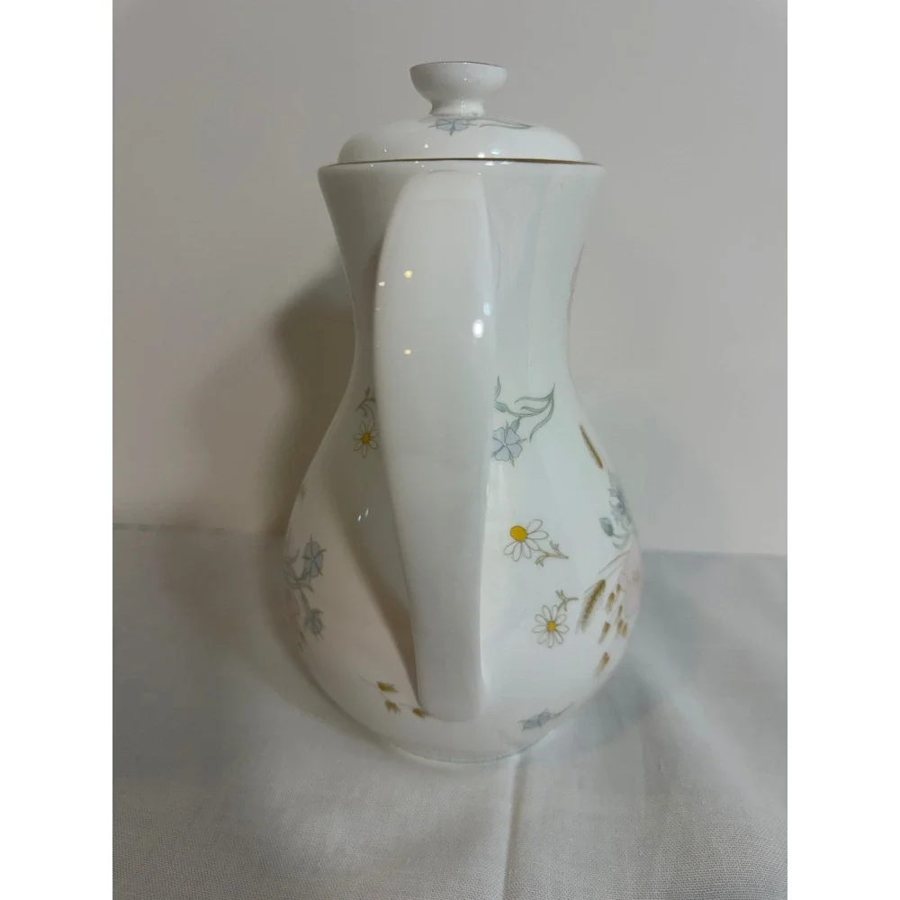 Royal Doulton Flirtation H. 5043 Coffee Pot Fine Bone China Floral 1976 Vintage